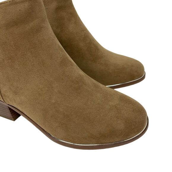 Lane Bryant Ankle Booties Faux Suede Taupe Size 10W - Picture 6 of 11